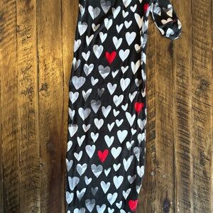 Little Sleepies Black and Red Heart Nightgown